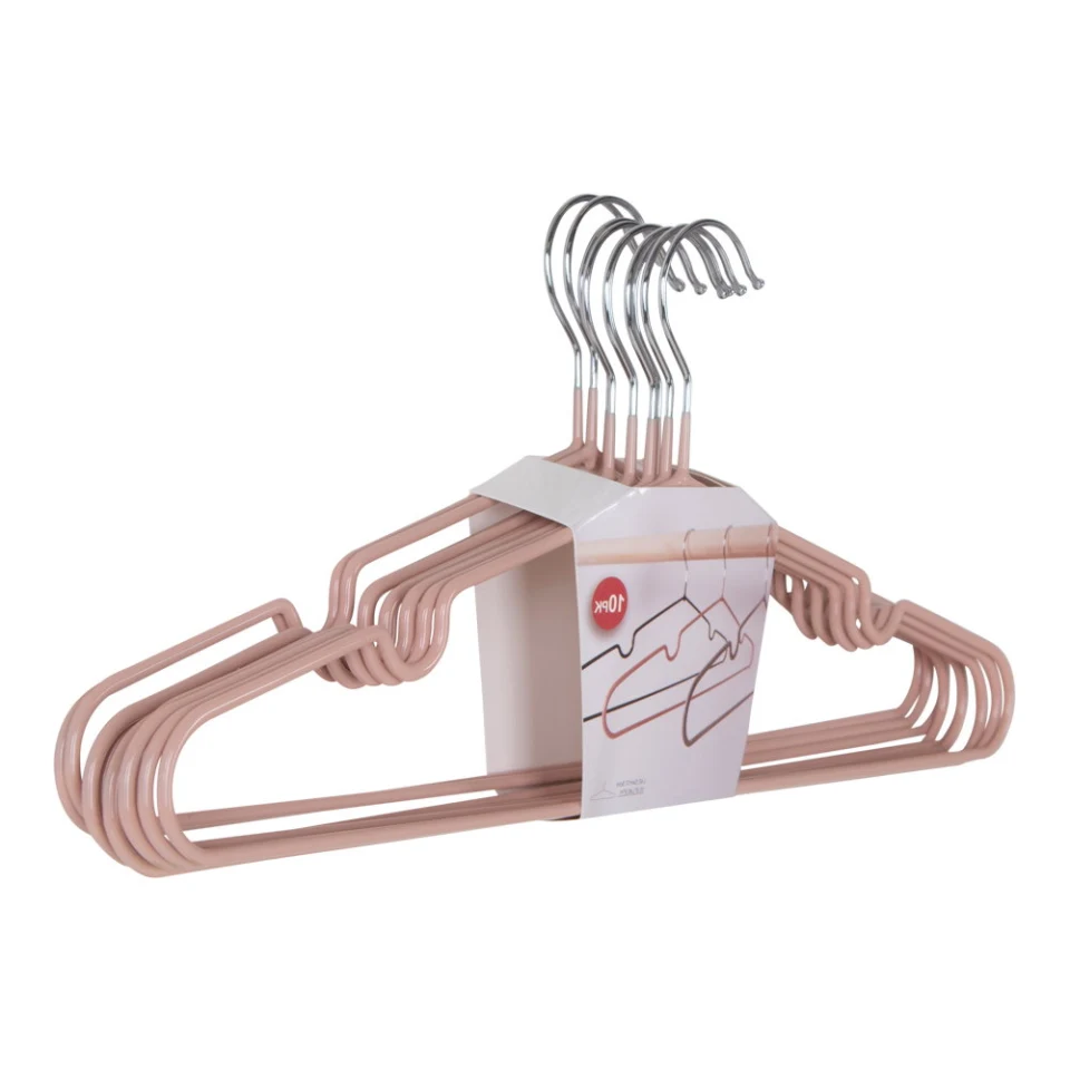 Massa Vješalice - Metal vješalice s roza coating set od 10