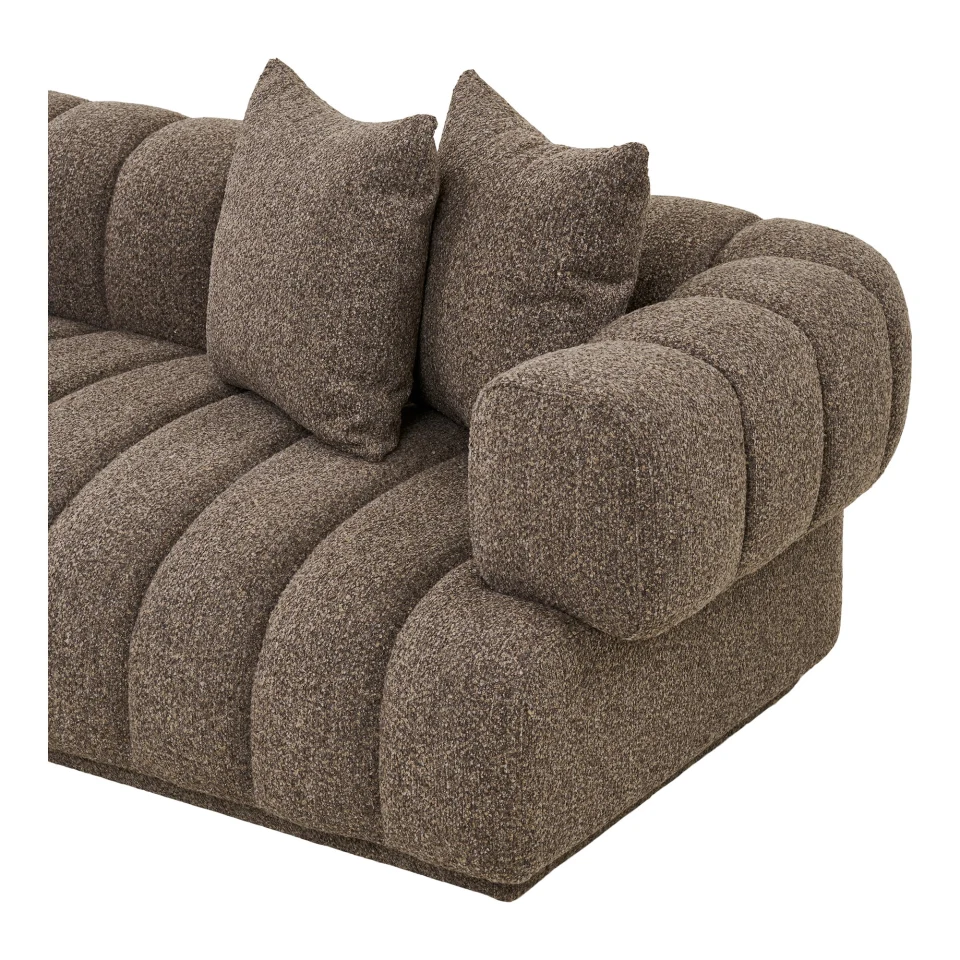 Aurora Lounge sofa - Lounge sofa s 3 jastuka, lijevi kut, smeđa HN1296