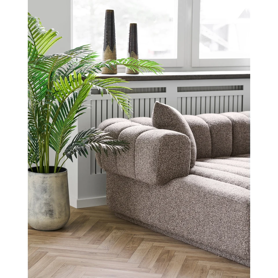 Aurora Lounge sofa - Lounge sofa s 3 jastuka, lijevi kut, smeđa HN1296