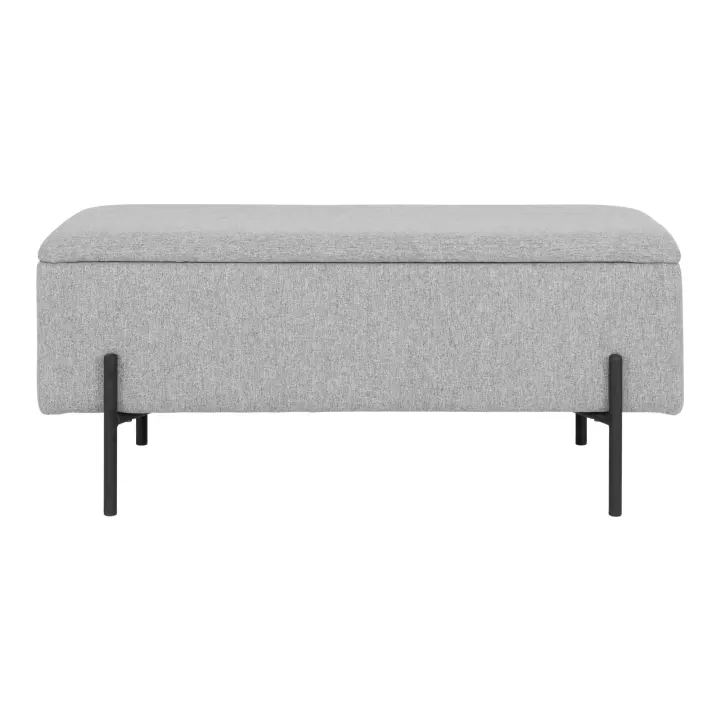Watford Klupa - Klupa sa spremištem, svijetlosiva 95x36,5x43 cm, HN1275