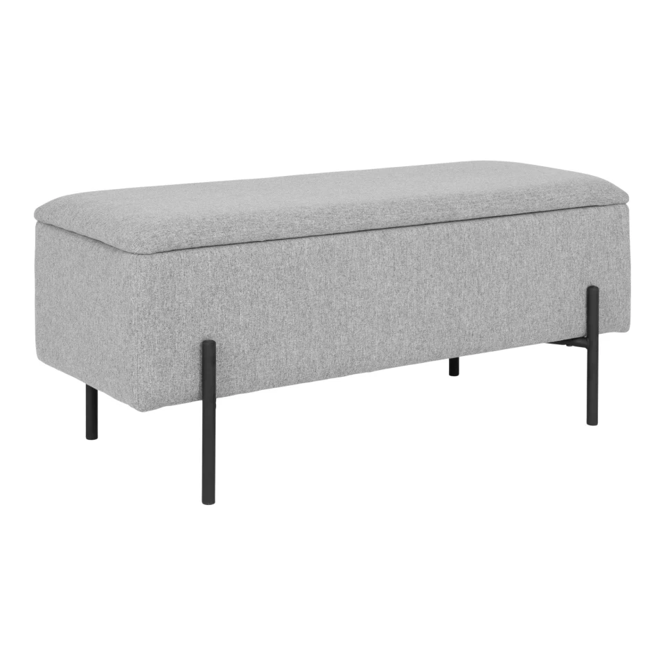 Watford Klupa - Klupa sa spremištem, svijetlosiva 95x36,5x43 cm, HN1275