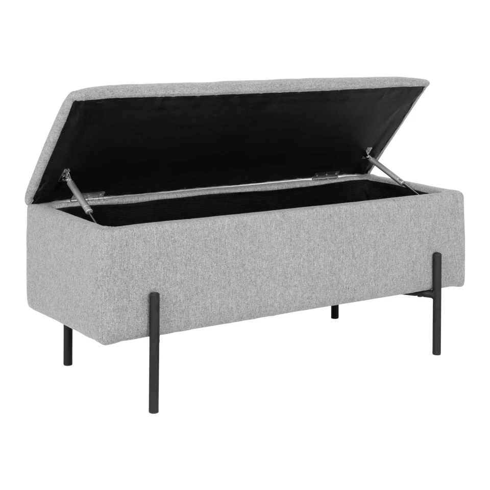 Watford Klupa - Klupa sa spremištem, svijetlosiva 95x36,5x43 cm, HN1275